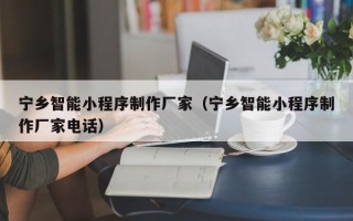 陇南宁乡智能小程序制作厂家（宁乡智能小程序制作厂家电话）